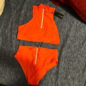 New neon orange swimsuit